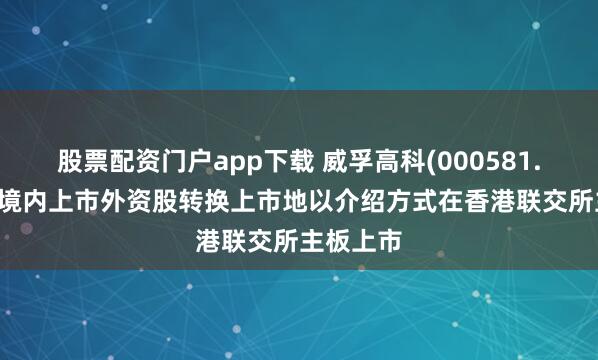股票配资门户app下载 威孚高科(000581.SZ)：拟境内上市外资股转换上市地以介绍方式在香港联交所主板上市
