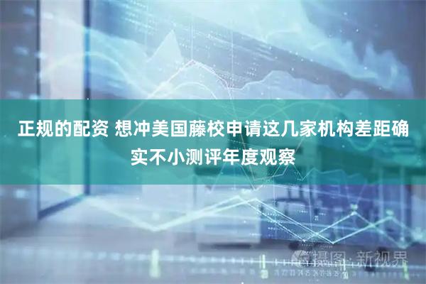 正规的配资 想冲美国藤校申请这几家机构差距确实不小测评年度观察